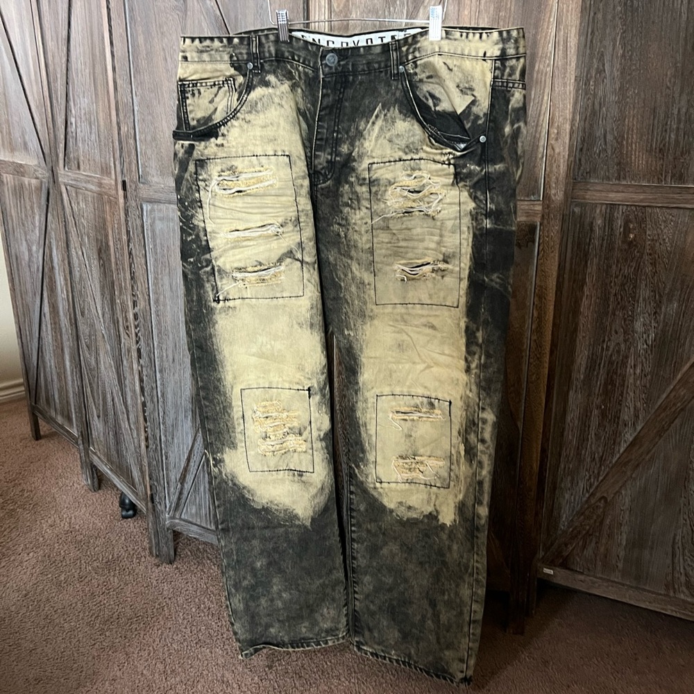 Encrypted Distressed Men Jeans Size 46